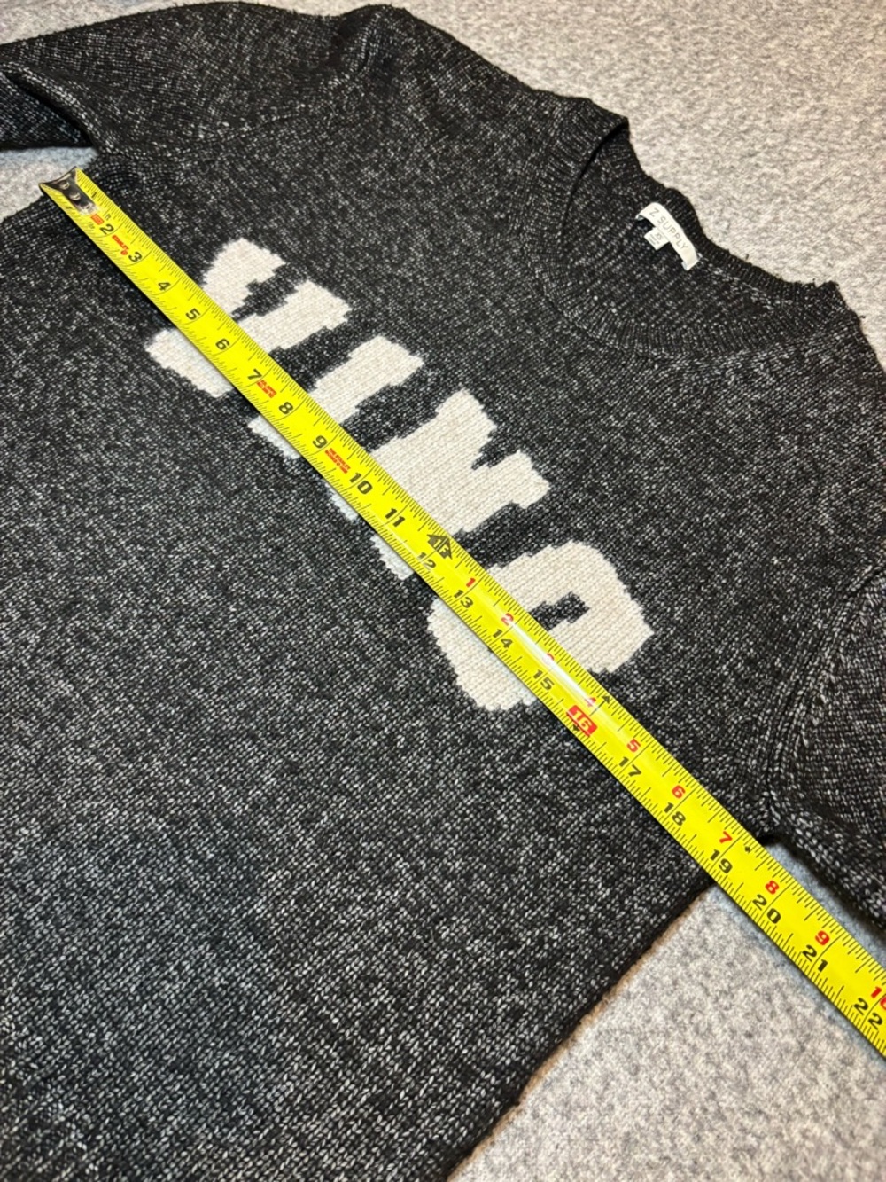 Z Supply Women’s XS Serene Vino Long Sleeve Sweater Heather Black Crewneck Cozy - Picture 7 of 9